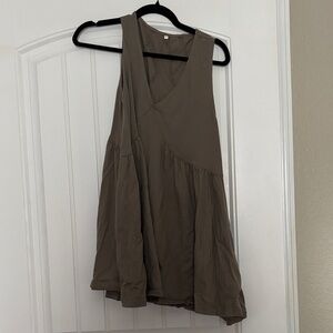 Elegant Brown Sleeveless Top